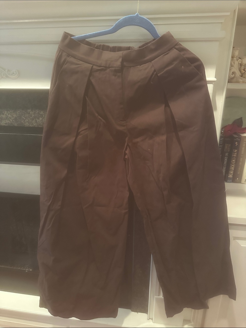 Wide Leg Women's Pants in Dark Brown